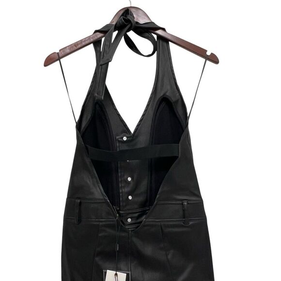 Retrofête Cynthia Jumpsuit Black Coated Flared Leg Retro Revolve Women’s Size S - Picture 10 of 16